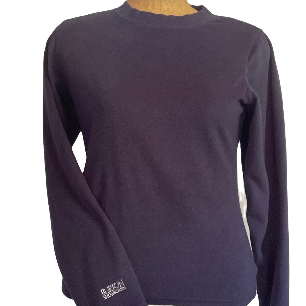 Burton Snow Boards Navy Sweater crew neck pullover soft fleece size M
